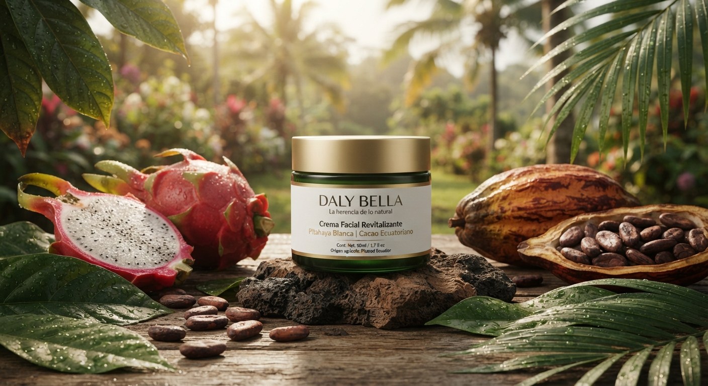 Crema Daly Bella pitahaya blanca y cacao ecuatoriano